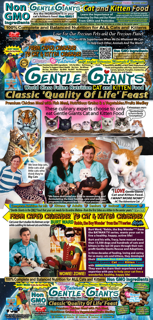 18 lb. Chicken with Fish - Gentle Giants Classic 'Quality of Life' Feast -<br>Cat and Kitten Food<br>Natural, Non GMO Ingredients