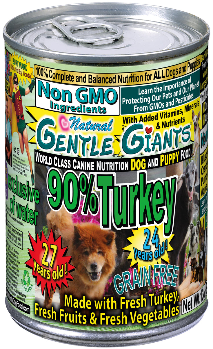 13 oz. Gentle Giants Quality of Life 90 Turkey Canned Dog and