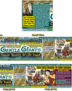 3 lb. Small Bites Chicken - Gentle Giants Classic 'Quality of Life' Feast - Dog and Puppy Food<br>Natural, Non GMO Ingredients