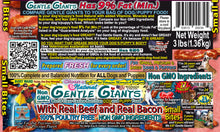 Load image into Gallery viewer, 3 lb. Small Bites - Gentle Giants 'Quality of Life' Feast for Meat Lovers - with Real Beef & Real Bacon -<br>Dog and Puppy Food<br>Natural, Non GMO Ingredients