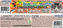 Load image into Gallery viewer, 3 oz. Gentle Giants 'Quality of Life' 90% Salmon -<br>Canned Cat and Kitten Food<br>Natural, Non GMO Ingredients<br>