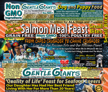 Load image into Gallery viewer, 3 lb. Small Bites Salmon - Gentle Giants 'Quality of Life' Feast for Seafood Lovers -<br>Dog and Puppy Food<br>Natural, Non GMO Ingredients