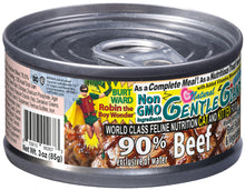 Load image into Gallery viewer, 3 oz. Gentle Giants 'Quality of Life' 90% Beef -<br>Canned Cat and Kitten Food<br>Natural, Non GMO Ingredients<br>