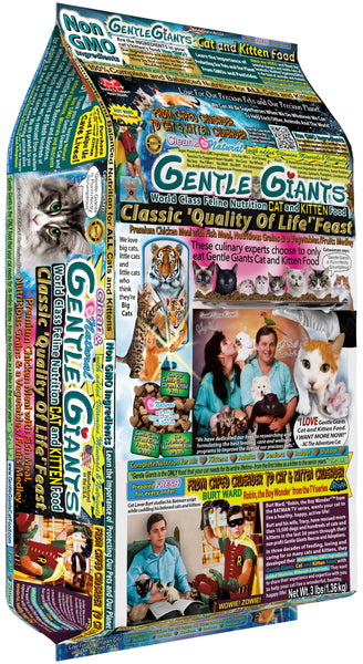 3 lb. Chicken with Fish - Gentle Giants Classic 'Quality of Life' Feast -<br>Cat and Kitten Food<br>Natural, Non GMO Ingredients
