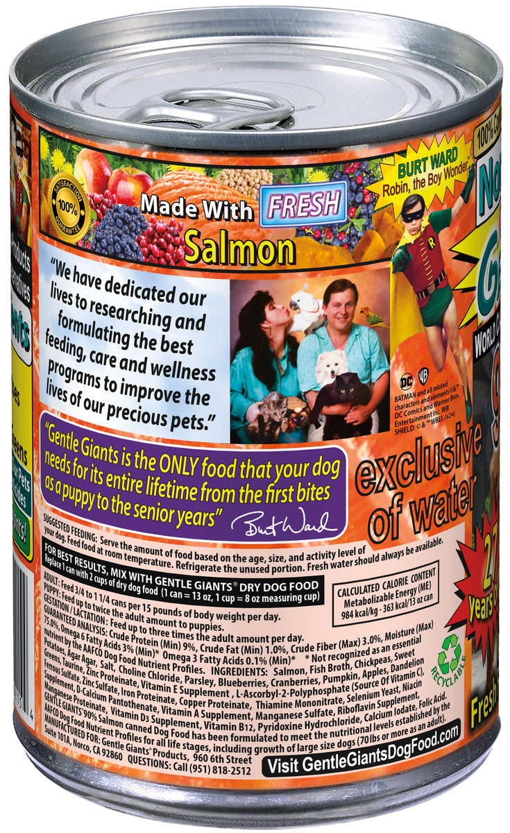 13 oz. Gentle Giants 'Quality of Life' 90% Salmon -Canned Dog and Pupp – Gentle  Giants Pet Products