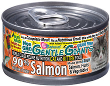 Load image into Gallery viewer, 3 oz. Gentle Giants &#39;Quality of Life&#39; 90% Salmon -&lt;br&gt;Canned Cat and Kitten Food&lt;br&gt;Natural, Non GMO Ingredients&lt;br&gt;
