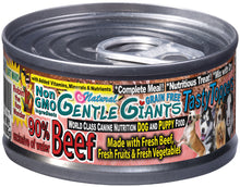 Load image into Gallery viewer, 3 oz. Gentle Giants &#39;Quality of Life&#39; 90% Beef -&lt;br&gt;Canned Dog and Puppy Food&lt;br&gt;Natural, Non GMO Ingredients&lt;br&gt;
