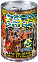 13 oz. Gentle Giants 'Quality of Life' 90% Salmon -<br>Canned Dog and Puppy Food<br>Natural, Non GMO Ingredients<br>