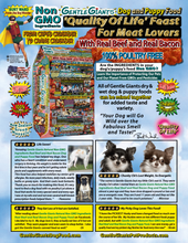 Load image into Gallery viewer, 3 lb. Beef &amp; Bacon - Gentle Giants 'Quality of Life' Feast for Meat Lovers - with Real Beef &amp; Real Bacon -<br>Dog and Puppy Food<br>Natural, Non GMO Ingredients
