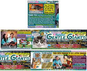 18 lb. Chicken with Fish - Gentle Giants Classic 'Quality of Life' Feast -<br>Cat and Kitten Food<br>Natural, Non GMO Ingredients