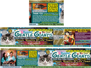3 lb. Chicken with Fish - Gentle Giants Classic 'Quality of Life' Feast -<br>Cat and Kitten Food<br>Natural, Non GMO Ingredients