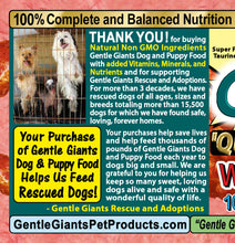 Load image into Gallery viewer, 3 lb. Beef &amp; Bacon - Gentle Giants 'Quality of Life' Feast for Meat Lovers - with Real Beef &amp; Real Bacon -<br>Dog and Puppy Food<br>Natural, Non GMO Ingredients

