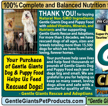 Load image into Gallery viewer, 3 lb. Chicken - Gentle Giants Classic 'Quality of Life' Feast - Dog and Puppy Food<br>Natural, Non GMO Ingredients
