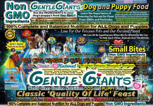7.5 lb. Small Bites Chicken - Gentle Giants Classic 'Quality of Life' Feast - Dog and Puppy Food<br>Natural, Non GMO Ingredients