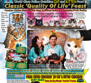 3 lb. Chicken with Fish - Gentle Giants Classic 'Quality of Life' Feast -<br>Cat and Kitten Food<br>Natural, Non GMO Ingredients