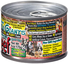 Load image into Gallery viewer, 6 oz. Gentle Giants &#39;Quality of Life&#39; 90% Beef -&lt;br&gt;Canned Dog and Puppy Food&lt;br&gt;Natural, Non GMO Ingredients&lt;br&gt;
