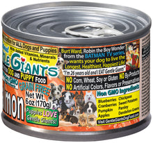 Load image into Gallery viewer, 6 oz. Gentle Giants &#39;Quality of Life&#39; 90% Salmon -&lt;br&gt;Canned Dog and Puppy Food&lt;br&gt;Natural, Non GMO Ingredients&lt;br&gt;
