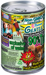 13 oz. Gentle Giants 'Quality of Life' 90% Turkey -<br>Canned Dog and Puppy Food<br>Natural, Non GMO Ingredients<br>