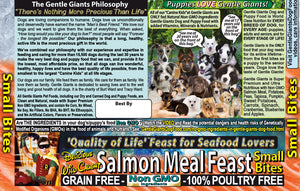 3 lb. Small Bites Salmon - Gentle Giants 'Quality of Life' Feast for Seafood Lovers -<br>Dog and Puppy Food<br>Natural, Non GMO Ingredients