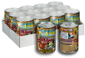13 oz. Gentle Giants 'Quality of Life' 90% Beef -<br>Canned Dog and Puppy Food<br>Natural, Non GMO Ingredients<br>